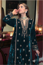 Thumbnail for Lorenvalley Fashion Women Rama Velvet Embroidered Salwar Suit Material - Distacart