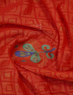 Thumbnail for Orange Colour With Pista Green Blouse Cotton Brasso Saree By Gayathri Reddy Designer Studio - Distacart