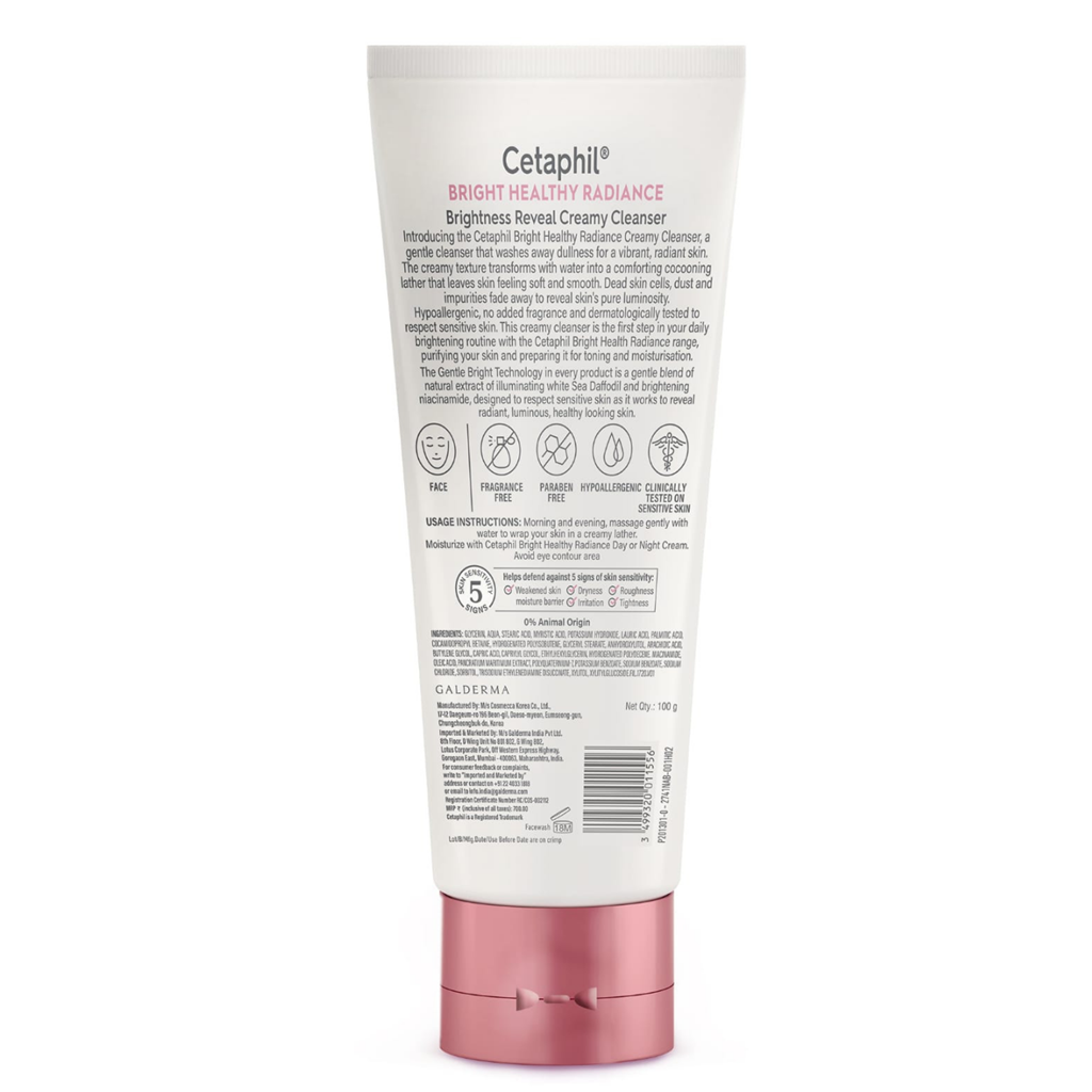 Cetaphil Bright Healthy Radiance Brightness Reveal Creamy Cleanser - Distacart