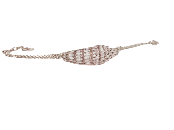 Rhodium-Plated Alloy American Diamond Studded Designer Bracelets - The Pari - Distacart