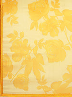 Thumbnail for Sangria Yellow Floral Pure Chiffon Saree - Distacart