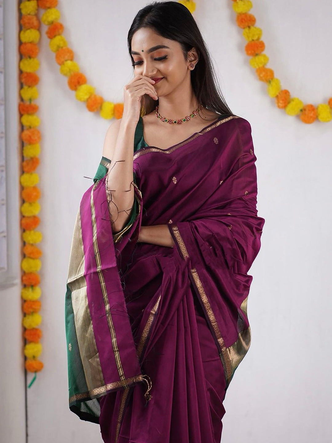 Kalini Silk Blend Kanjeevaram Saree - Distacart