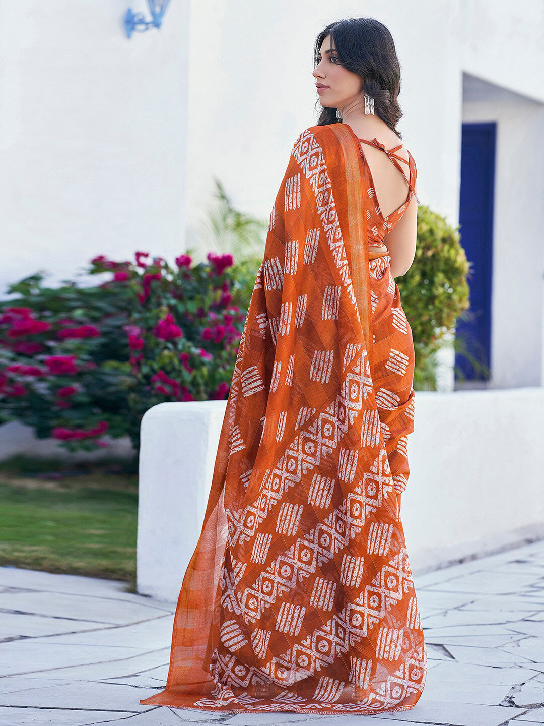 Kalini Batik Printed Zari Saree - Distacart