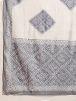 Thumbnail for Sangria Women Bandhani Printed Thread Work Pure Cotton Kurta With Salwar & Dupatta - Distacart