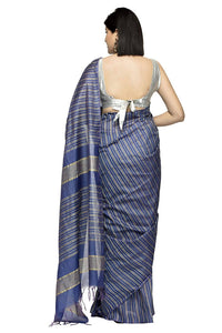 Thumbnail for Mominos Fashion Royal Blue Color Bhagalpuri Saree