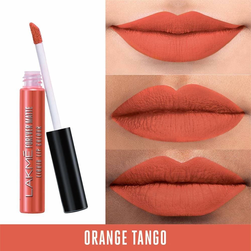lakme forever matte liquid lipstick orange tango