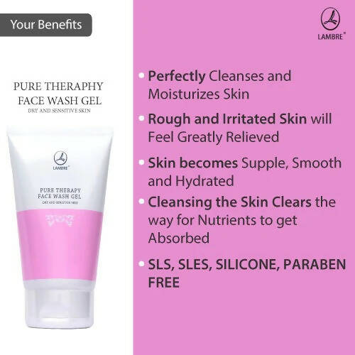 Lambre Pure Therapy Face Wash Gel for Dry & Sensitive Skin - Distacart
