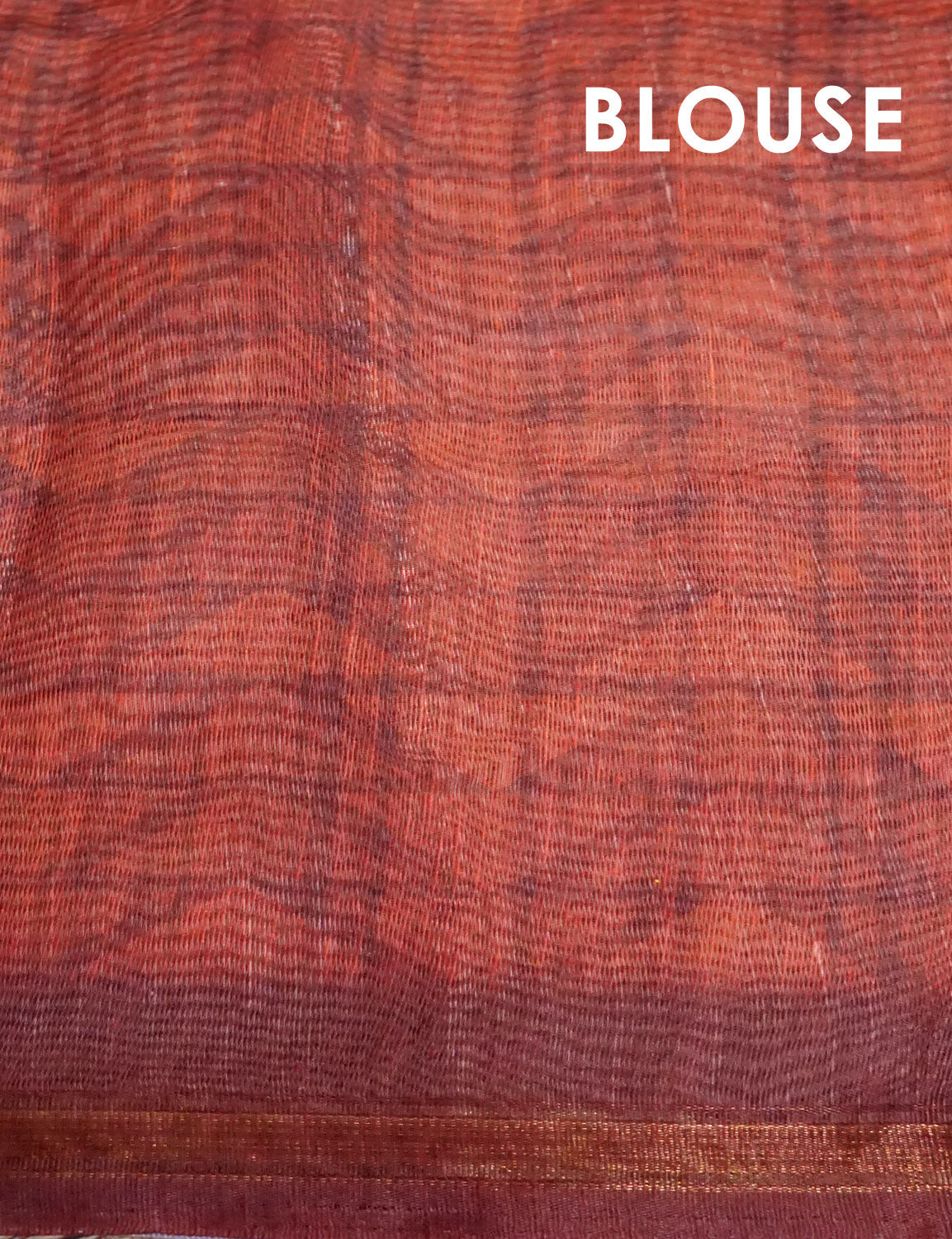 Dark Rust Colour With Leheriya Design All Over Semi Chanderi Saree By Gayathri Reddy Designer Studio - Distacart