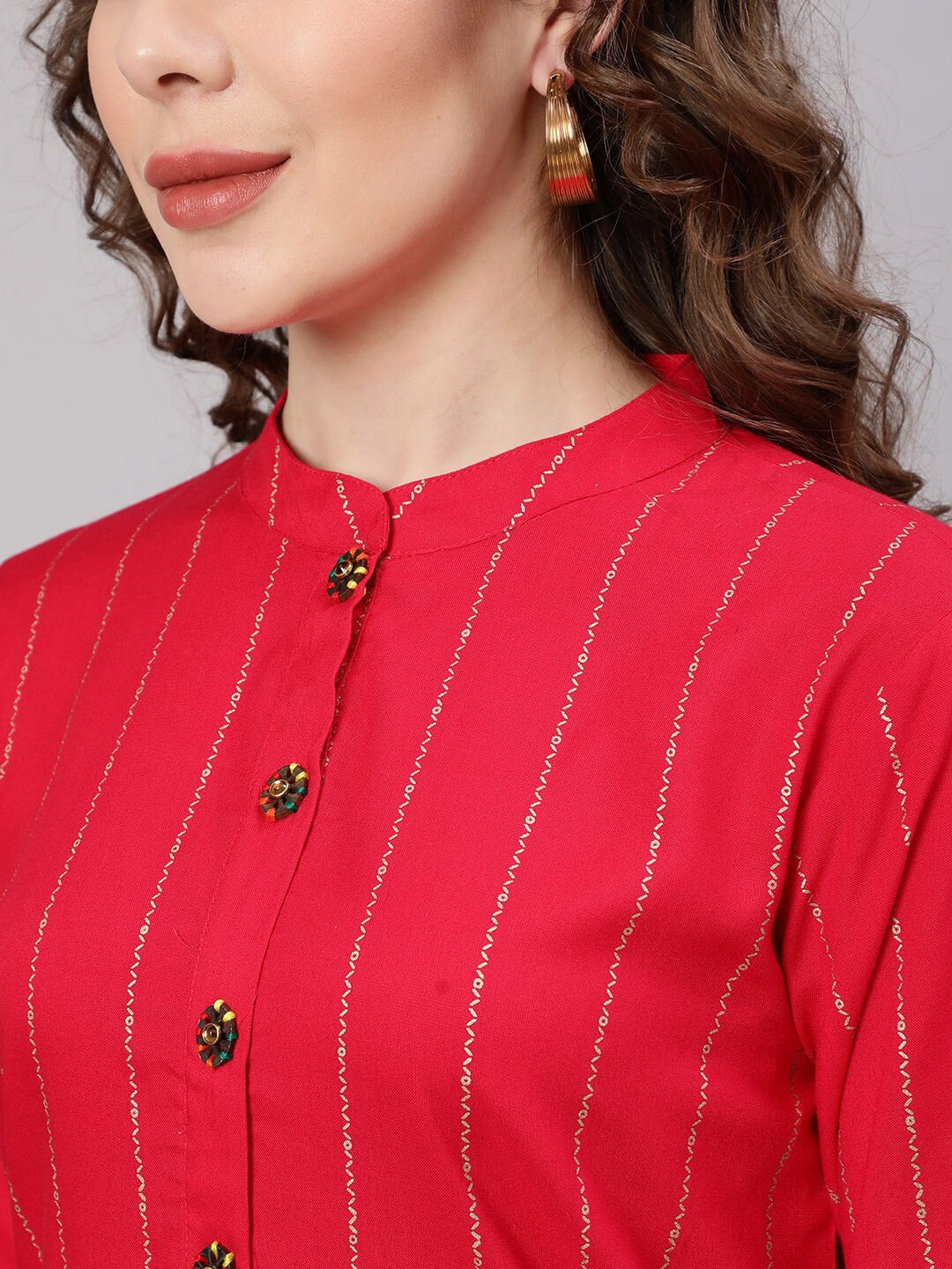 Kalini Women Striped Indie Prints Kurta - Distacart