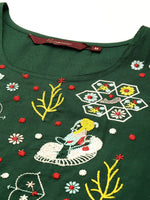 Thumbnail for Sangria Ethnic Motif Embroidered Thread Work Thread Work Kurta - Distacart