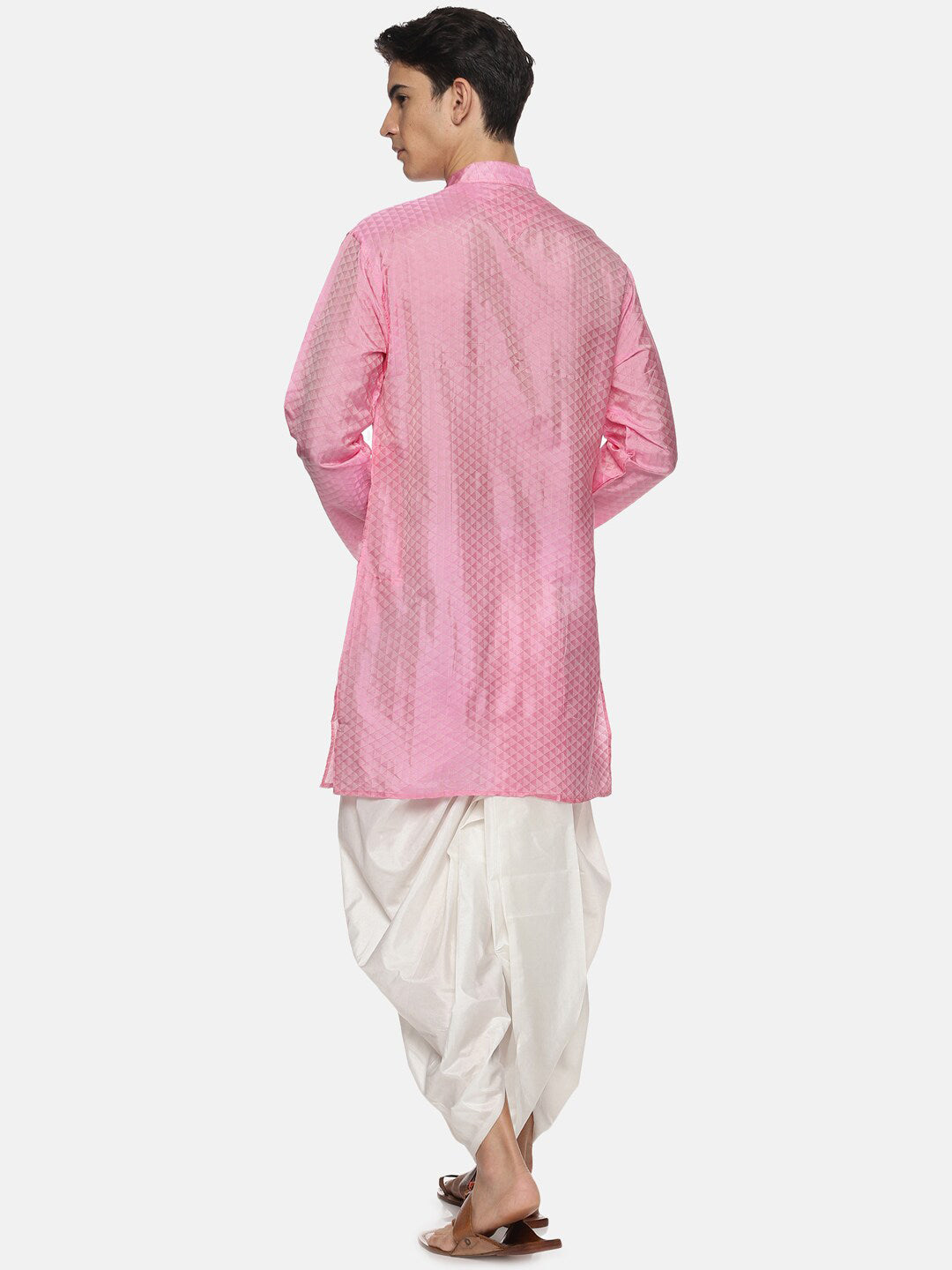 Sethukrishna Men Pink Kurta with Dhoti Pants - Distacart