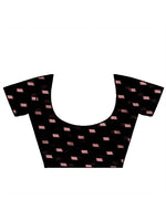 Thumbnail for Kalini Pink & Black Floral Saree - Distacart