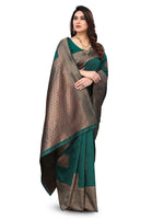 Thumbnail for Kalini Ethnic Motifs Woven Design Zari Kanjeevaram Saree - Distacart