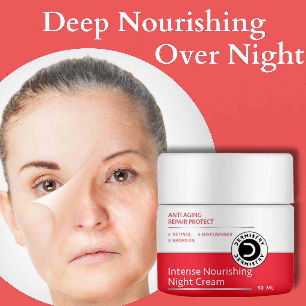 Dermistry Anti Aging Repair Protect Night Cream Retinol Hyaluronic Acid Wrinkles Fine Lines - Distacart