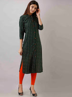 Thumbnail for Kalini Women Green Geometric Kurta - Distacart