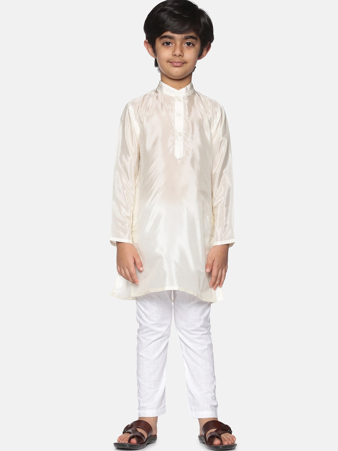 Sethukrishna Boys White Kurta with Churidar - Distacart