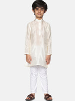 Thumbnail for Sethukrishna Boys White Kurta with Churidar - Distacart