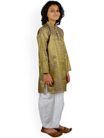 Thumbnail for Sethukrishna Boys Blue Striped Kurti with Dhoti Pants - Distacart