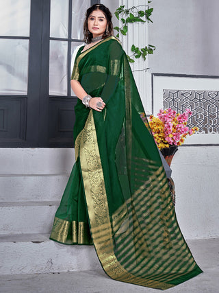 Kalini Zari Detail Organza Saree - Distacart