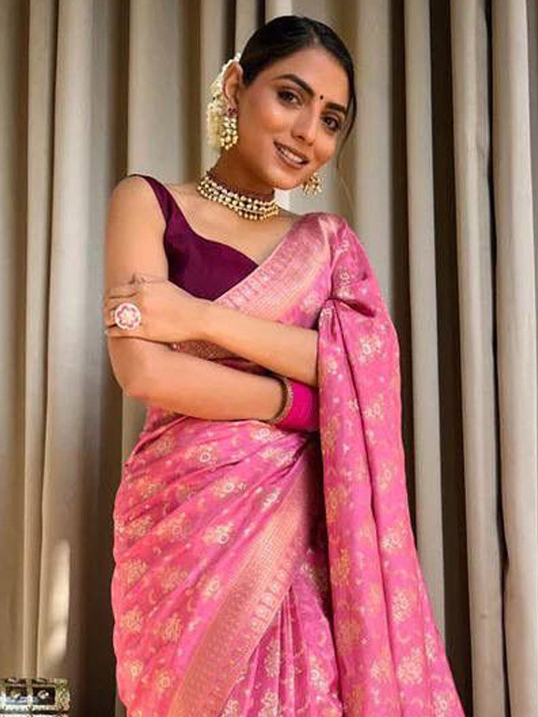 Kalini Woven Design Zari Saree - Distacart