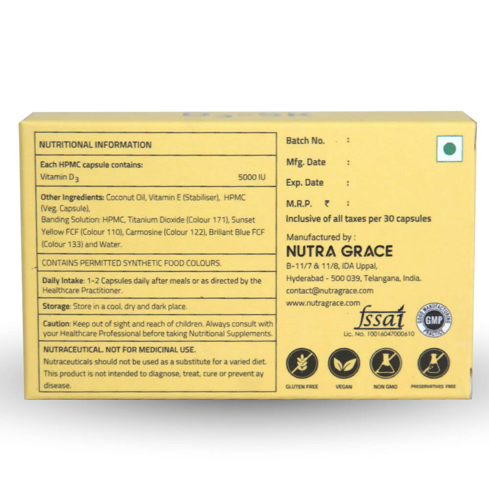 Nutra Grace D3 - 5K Capsules - Distacart