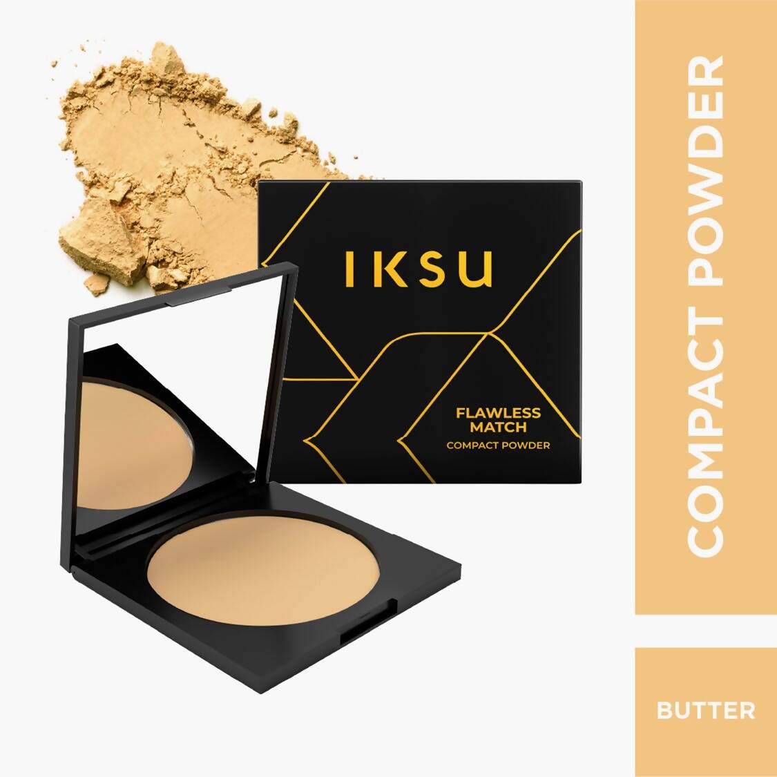 IKSU Flawless Match Compact Powder- Butter - Distacart