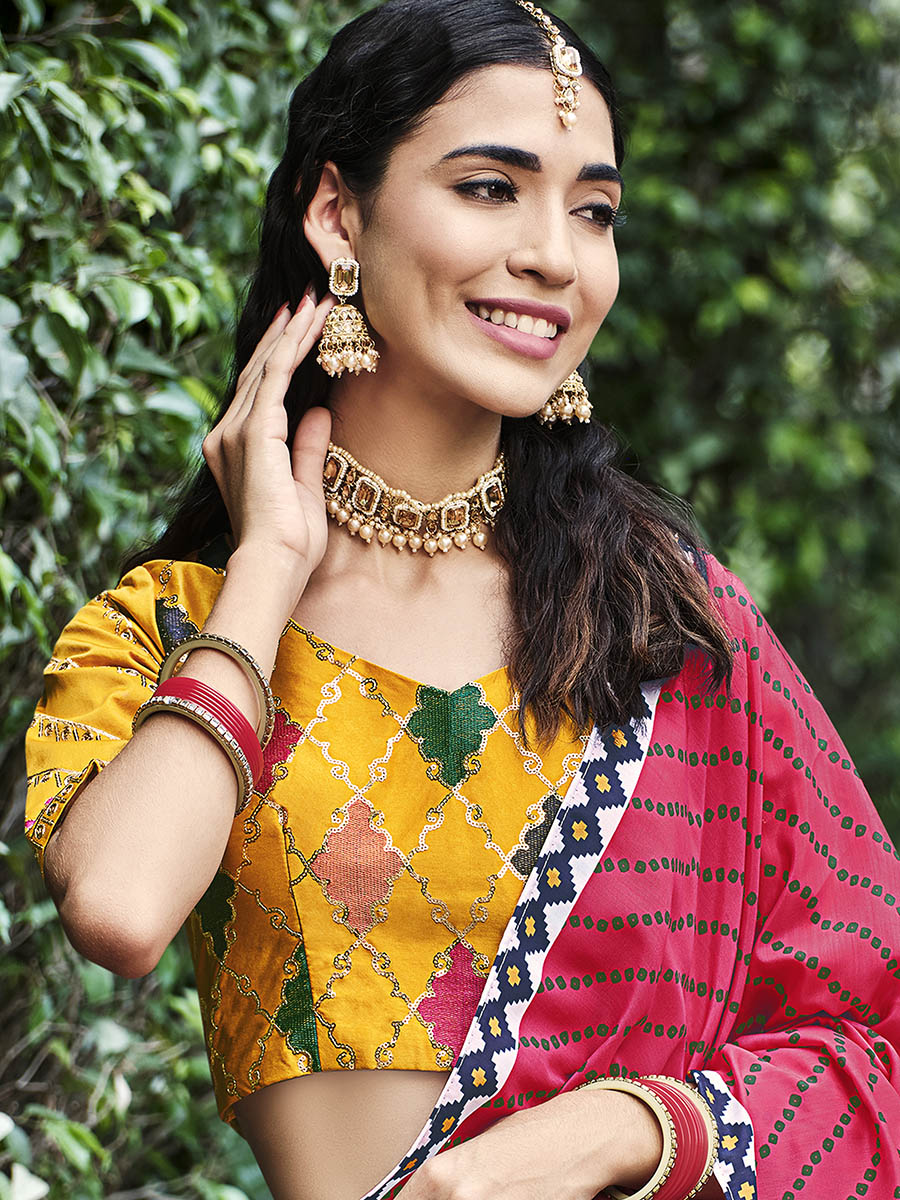 Myra Yellow Silk Embroidered Designer Lehenga Choli - Distacart