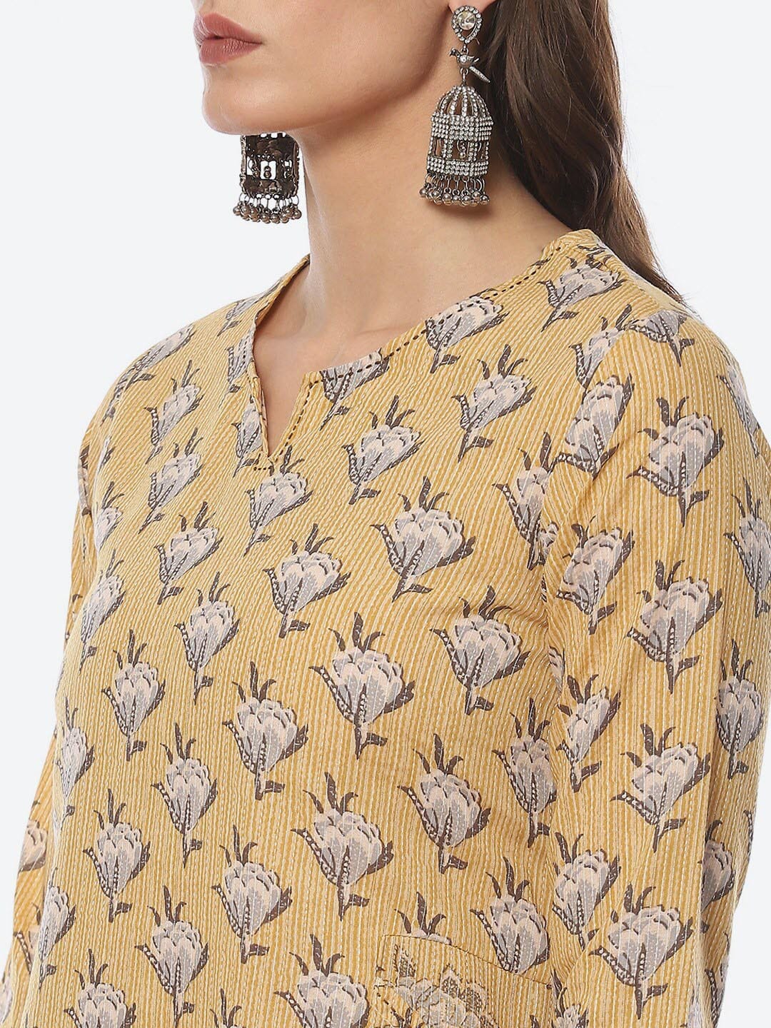 Biba Women Floral Printed Kurta - Distacart