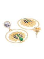 Thumbnail for Shoshaa Green Peacock Shaped Drop Earrings - Distacart