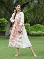 Thumbnail for Juniper Women's Ivory Rayon Printed A-Line Dress - Distacart