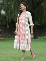 Thumbnail for Juniper Women's Ivory Rayon Printed A-Line Dress - Distacart
