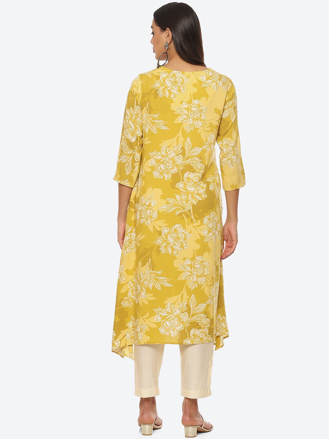 Biba Floral Printed A-line Kurta - Distacart