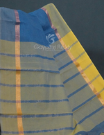 Thumbnail for Dual Shades of Blue With Contrast Blouse Pure Mangalgiri Cotton By Gayathri Reddy Designer Studio - Distacart
