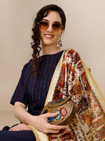 Thumbnail for Kalini Women Striped Kurta with Trousers with Digital Print Dupatta - Distacart