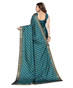 Thumbnail for Vamika Dola Silk Rama Green Lace Border Bollywood Style Saree (SUCHI RAMA) - Distacart