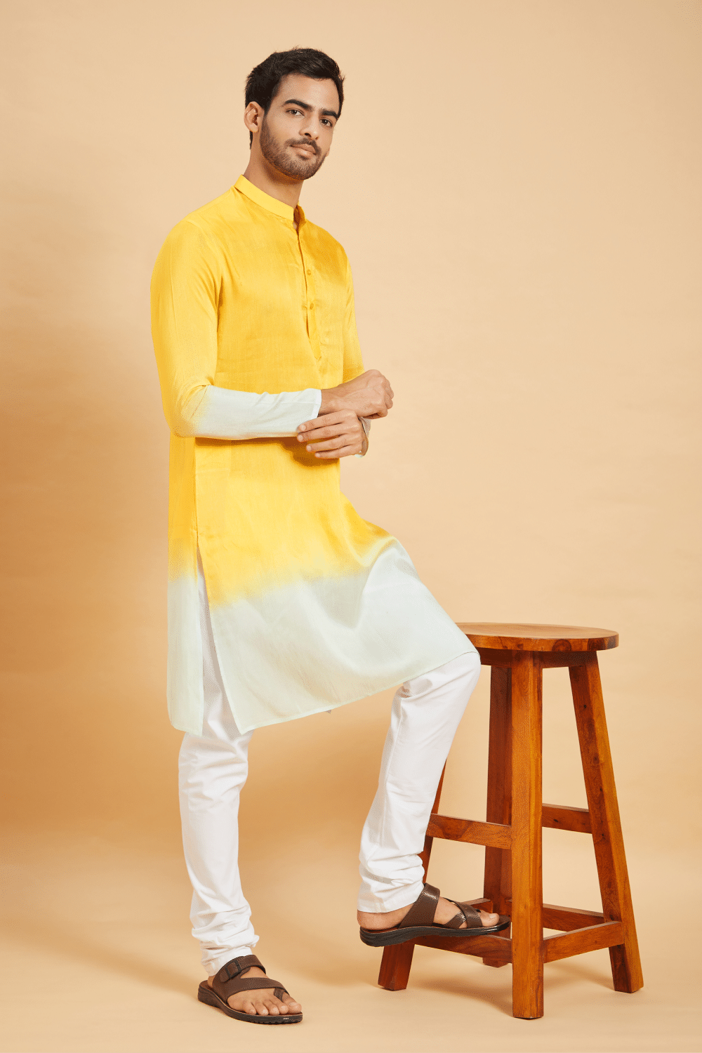 Lahza Ombre Designer Men's kurta by Hilo Designs - Distacart
