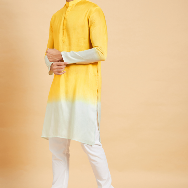 Lahza Ombre Designer Men's kurta by Hilo Designs - Distacart