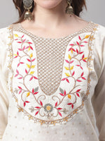 Thumbnail for Kalini Floral Yoke Design Thread Work Kurta with Trousers & With Dupatta - Distacart