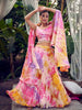 Myra Purple Pink Silk Digital Printed Designer Lehenga - Distacart