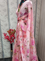 Thumbnail for Kalini Floral Silk Cotton Saree - Distacart