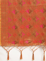 Thumbnail for Mitera Yellow Silk Blend Woven Design Kanjeevaram Saree - Distacart