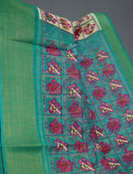 Thumbnail for Shades of Cream And Ramagreen Blouse Patola Print Semi Chanderi Saree By Gayathri Reddy Designer Studio - Distacart