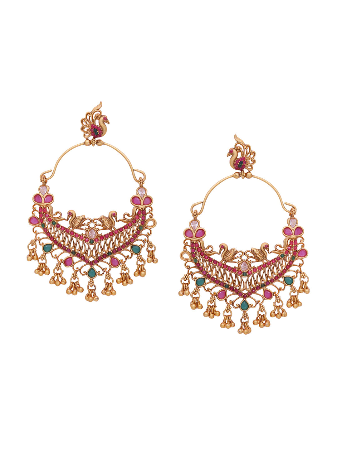 Shoshaa Gold-Plated Handcrafted Contemporary Chandbalis - Distacart