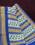 Thumbnail for Combo of Off White and Blue Patan Patola Semi Chanderi Saree By Gayathri Reddy Designer Studio - Distacart