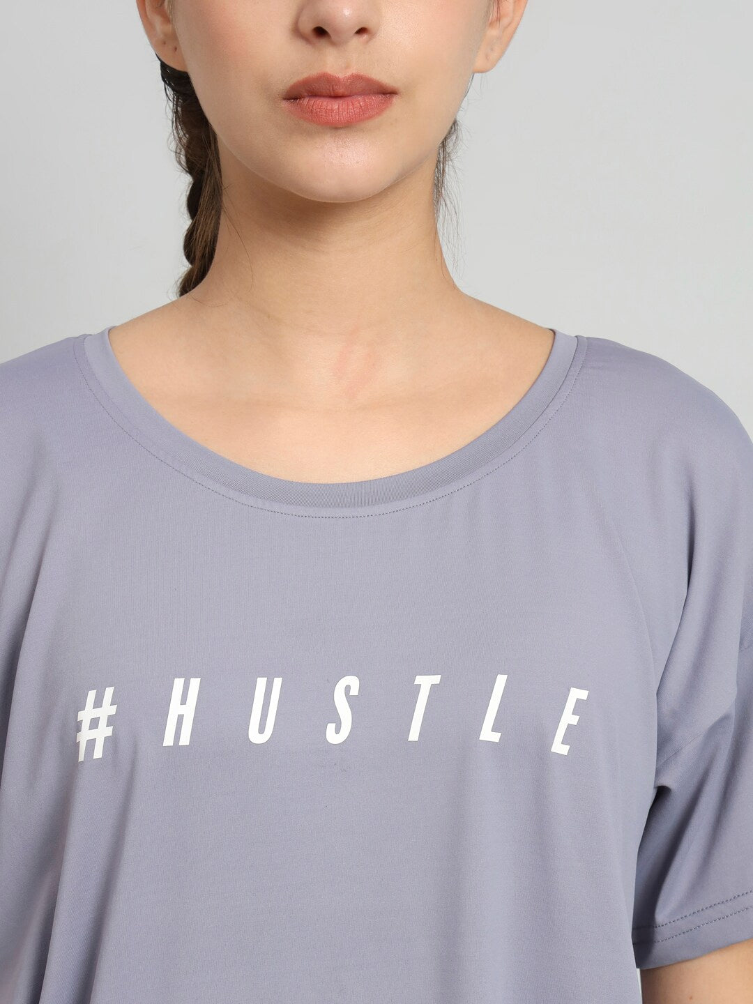 MKH Typography Printed Drop Shoulder Sleeves Dri-Fit Relaxed Fit T-shirt - Distacart