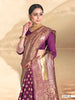 Vardha Mulberry Purple Woven Banarasi Saree