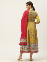 Thumbnail for Juniper Womens Yellow Cambric Printed Maxi Dress - Distacart