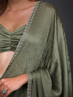 Thumbnail for Koskii Embellished Beads and Stones Satin Saree - Distacart