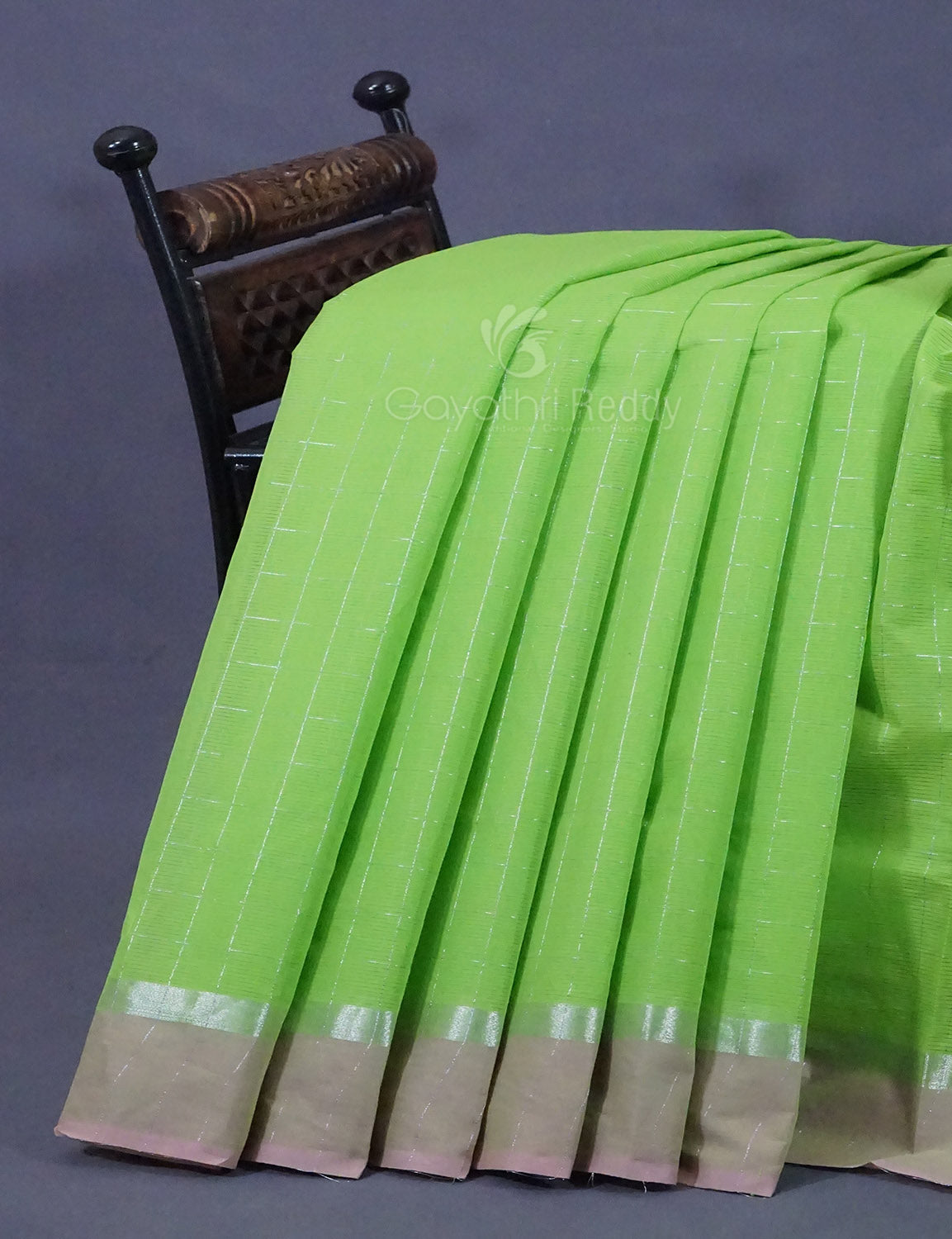 Dual Shade of Apple Green And Baby Pink Pure Mangalgiri Cotton By Gayathri Reddy Designer Studio - Distacart