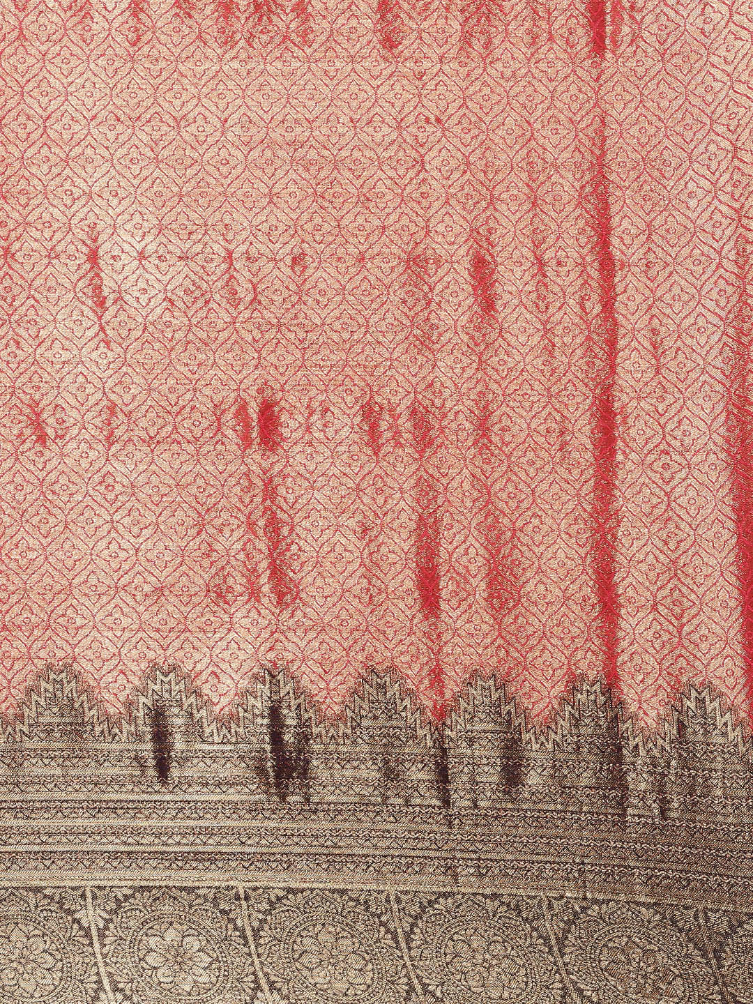 Saree Mall Pink Woven Design Zari Silk Blend Banarasi Saree - Distacart